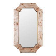 Farra 26" x 44" Rectangular Wall Mirror in Poplar Burl/Weathered Brass