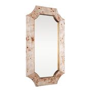 Farra 26" x 44" Rectangular Wall Mirror in Poplar Burl/Weathered Brass