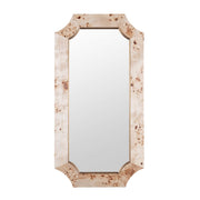 Farra 28" x 54" Rectangular Wall Mirror in Poplar Burl/Weathered Brass