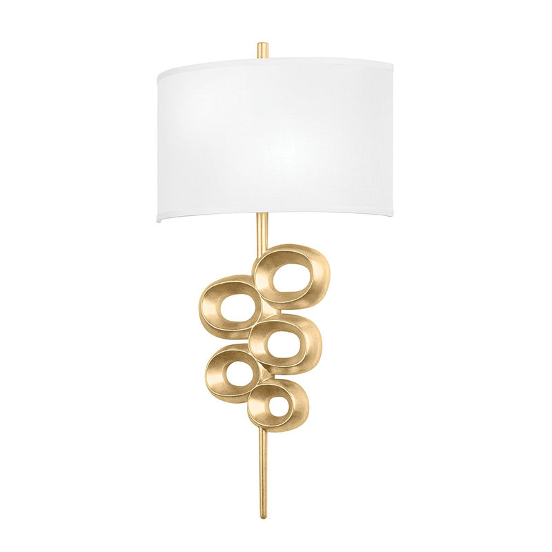 Tourmaline 2-Light Wall Sconce in Vintage Gold Leaf