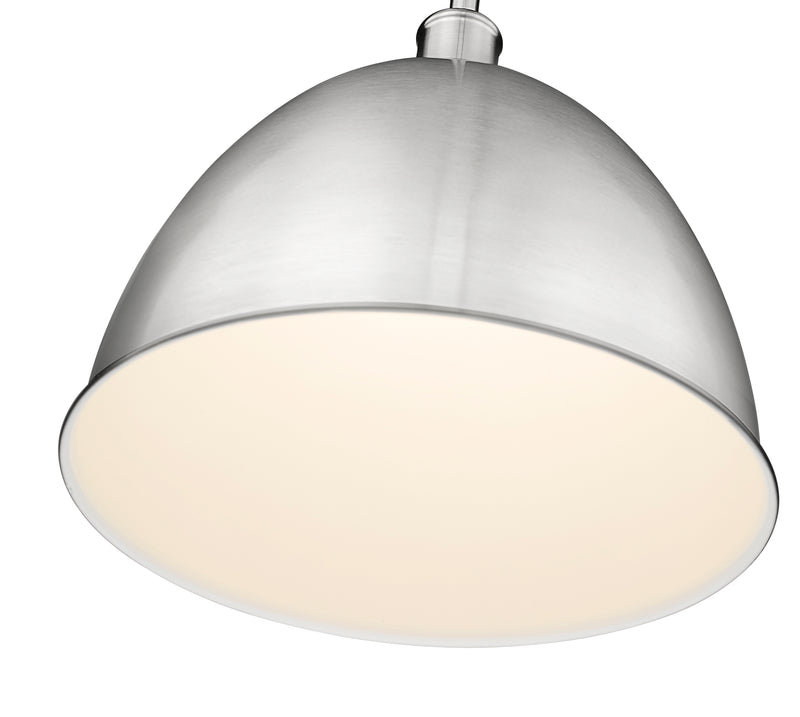 Sawyer 1 Light 12.5" Pendant in Brushed Nickel