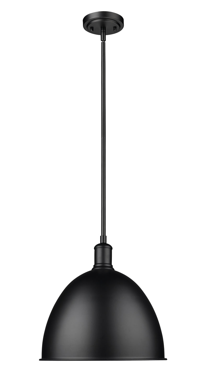 Sawyer 1 Light 12.5" Pendant in Matte Black