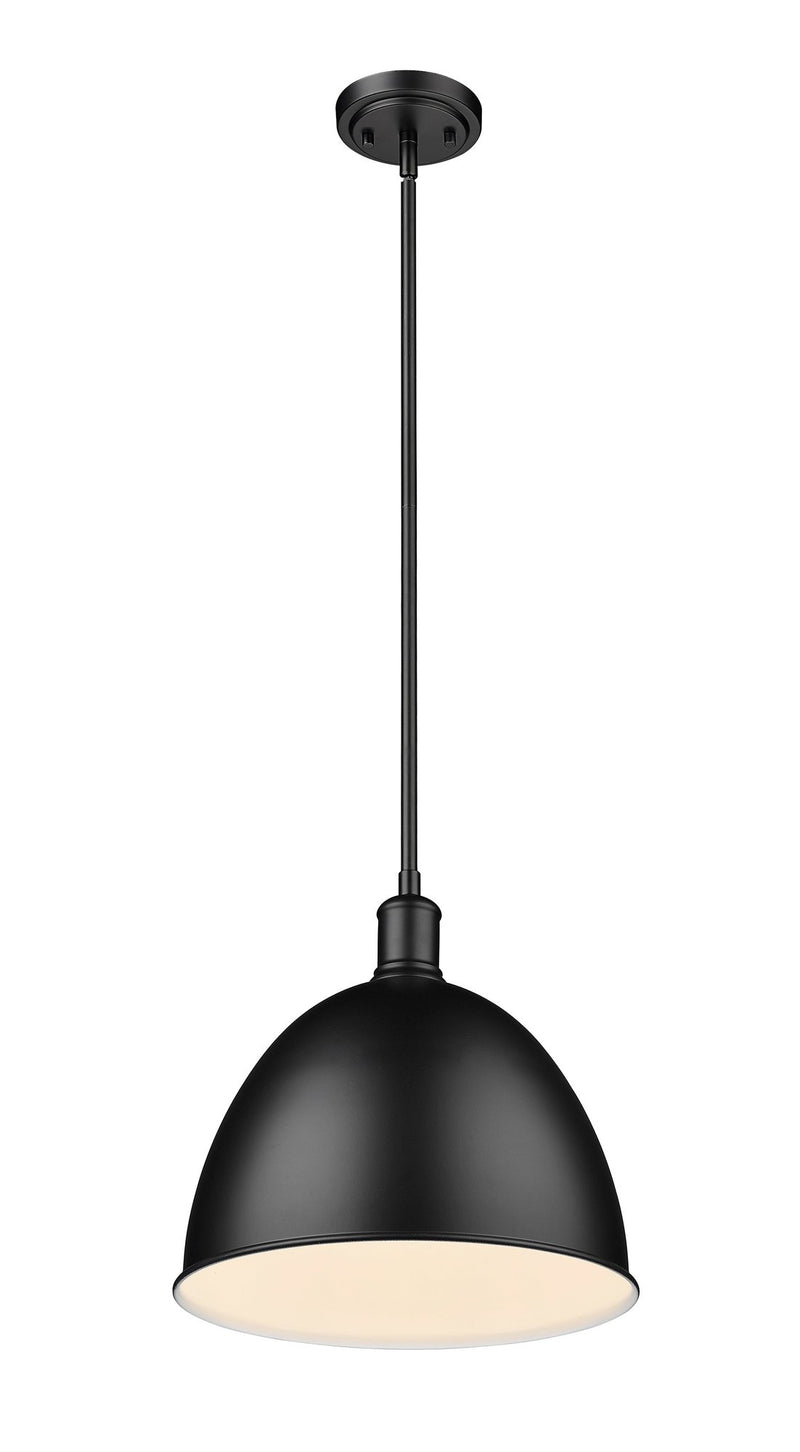 Sawyer 1 Light 12.5" Pendant in Matte Black