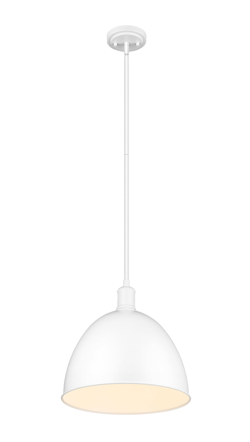 Sawyer 1 Light 12.5" Pendant in Satin White