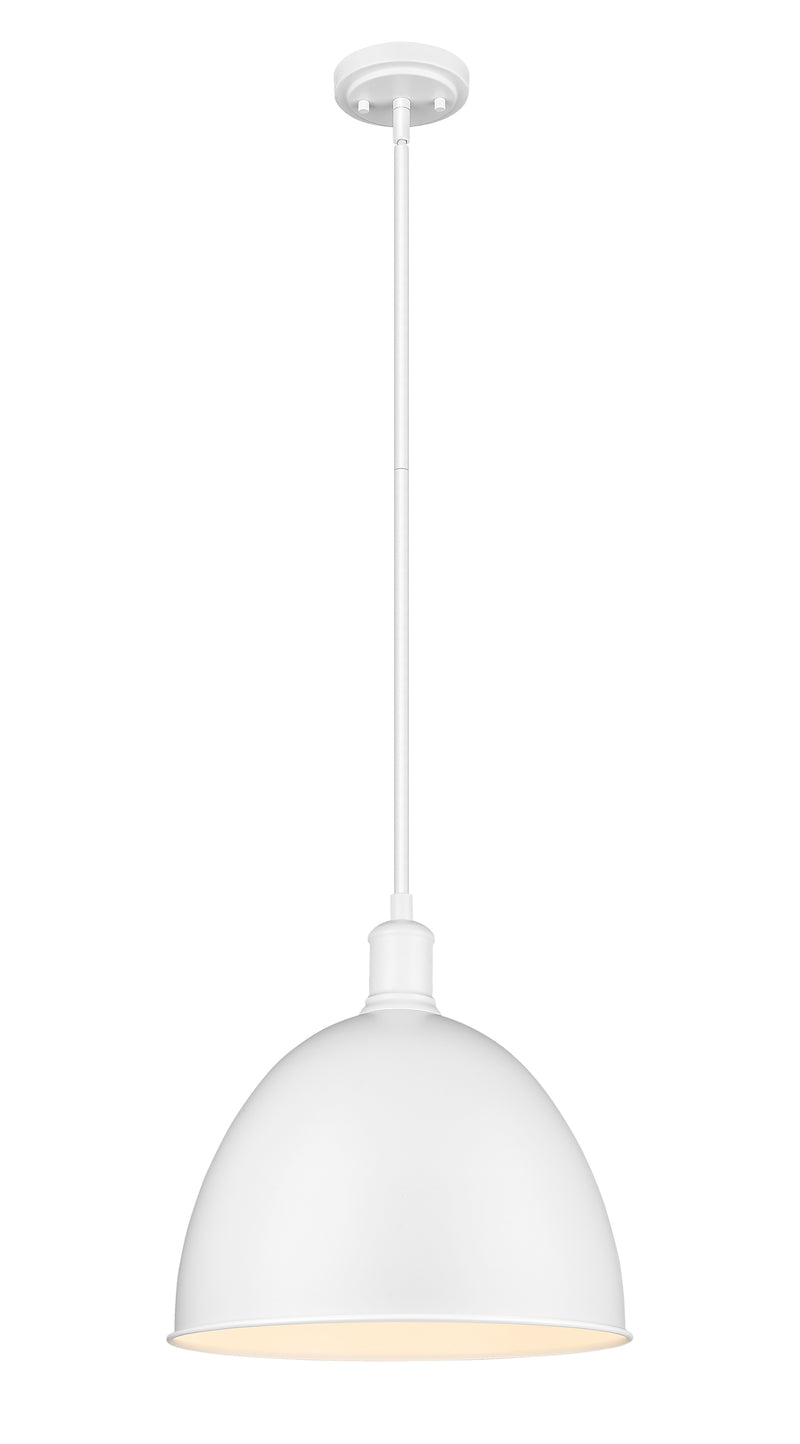 Sawyer 1 Light 12.5" Pendant in Satin White