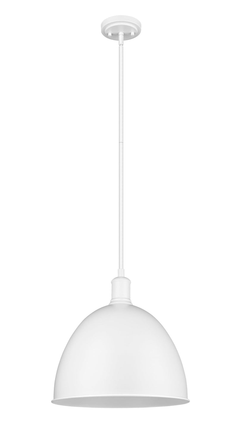 Sawyer 1 Light 12.5" Pendant in Satin White