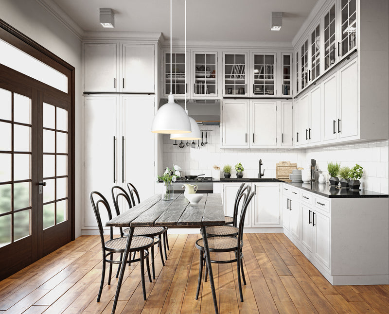 Sawyer 1 Light 12.5" Pendant in Satin White in a room setting