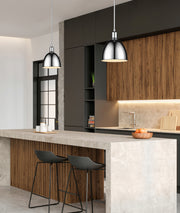 Sawyer 1 Light 8.25" Pendant in Chrome in a room setting