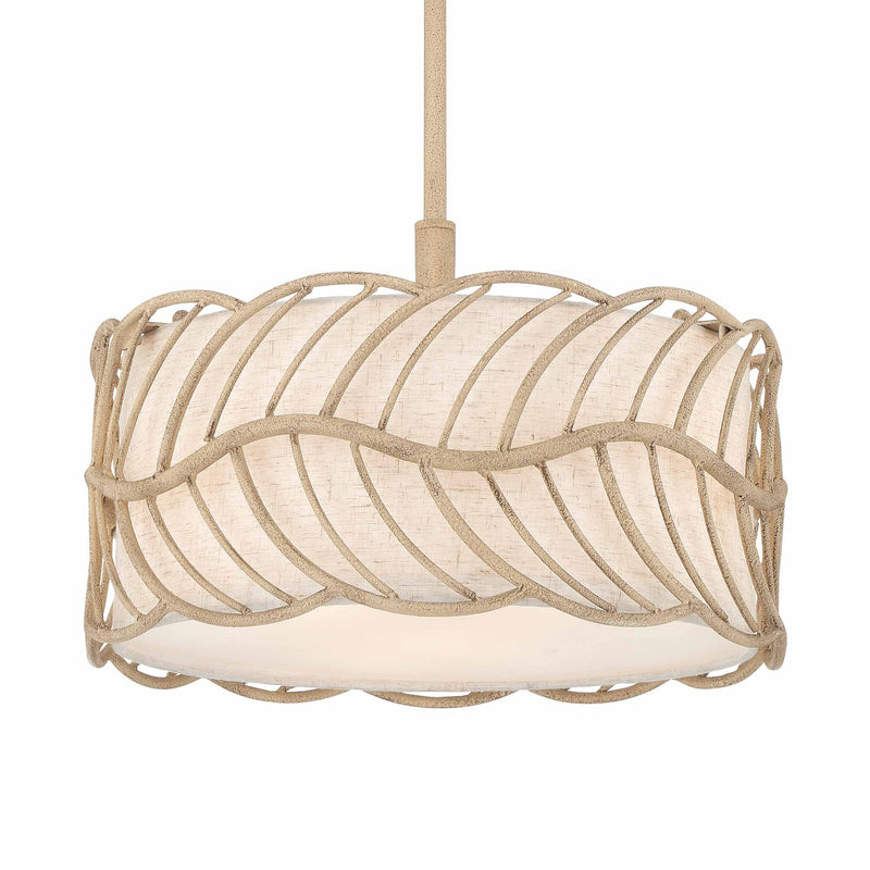 Simbolo 3-Light Pendant in Almond