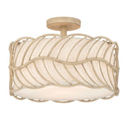 Simbolo 3-Light Semi-Flush Mount in Almond