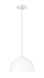 Vega 1 Light 12" Pendant in Matte White