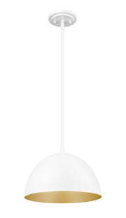 Vega 1 Light 12" Pendant in Matte White