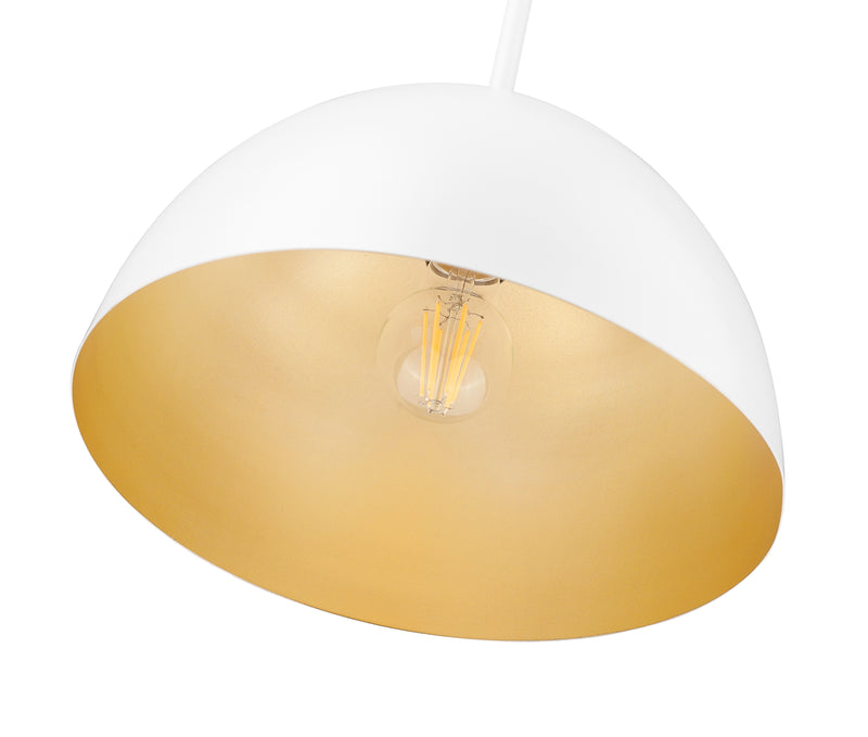 Vega 1 Light 12" Pendant in Matte White