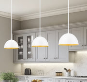 Vega 1 Light 12" Pendant in Matte White in a room setting