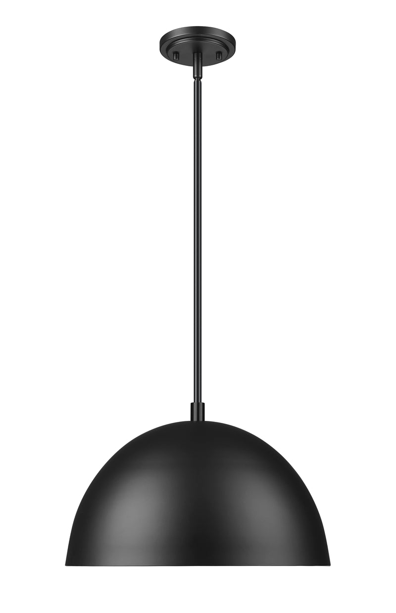 Vega 1 Light 16" Pendant in Matte Black
