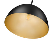 Vega 1 Light 16" Pendant in Matte Black