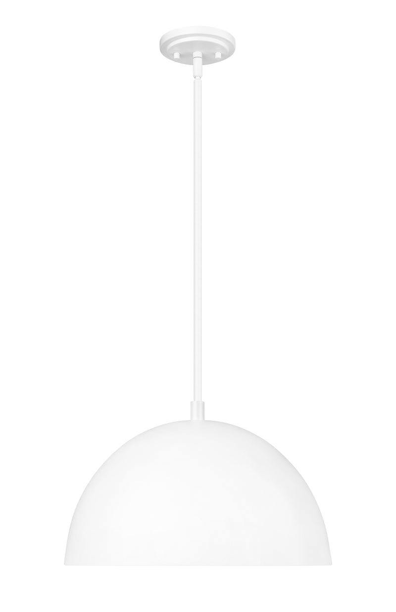 Vega 1 Light 16" Pendant in Matte White