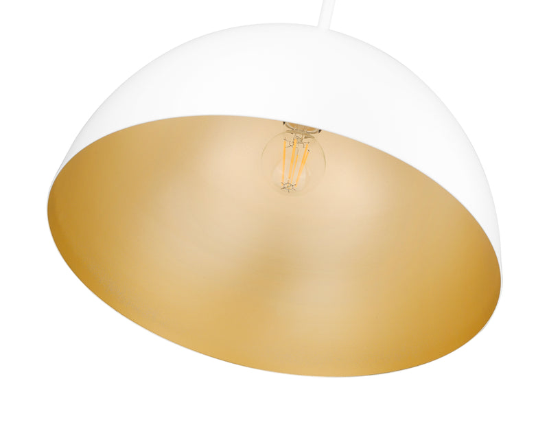 Vega 1 Light 16" Pendant in Matte White
