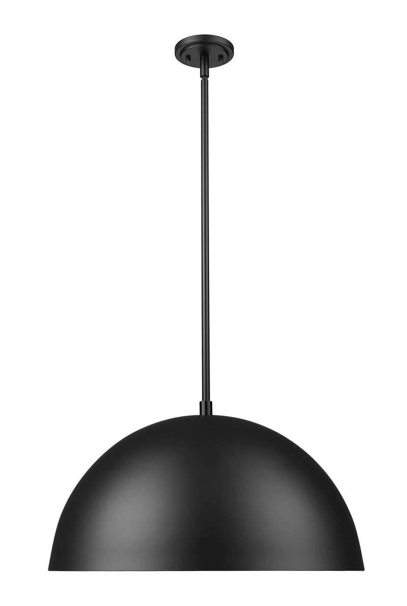 Vega 3 Light 23.75" Pendant in Matte Black