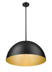 Vega 3 Light 23.75" Pendant in Matte Black
