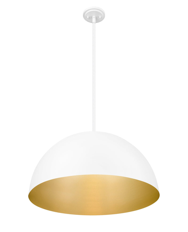 Vega 3 Light 23.75" Pendant in Matte White