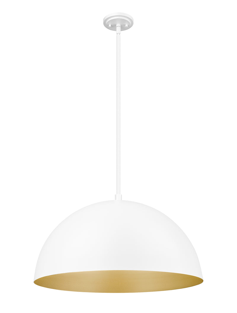 Vega 3 Light 23.75" Pendant in Matte White