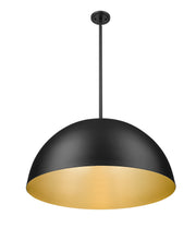 Vega 3 Light 31.5" Pendant in Matte Black