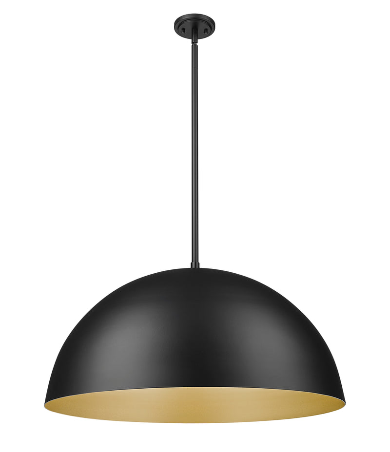 Vega 3 Light 31.5" Pendant in Matte Black