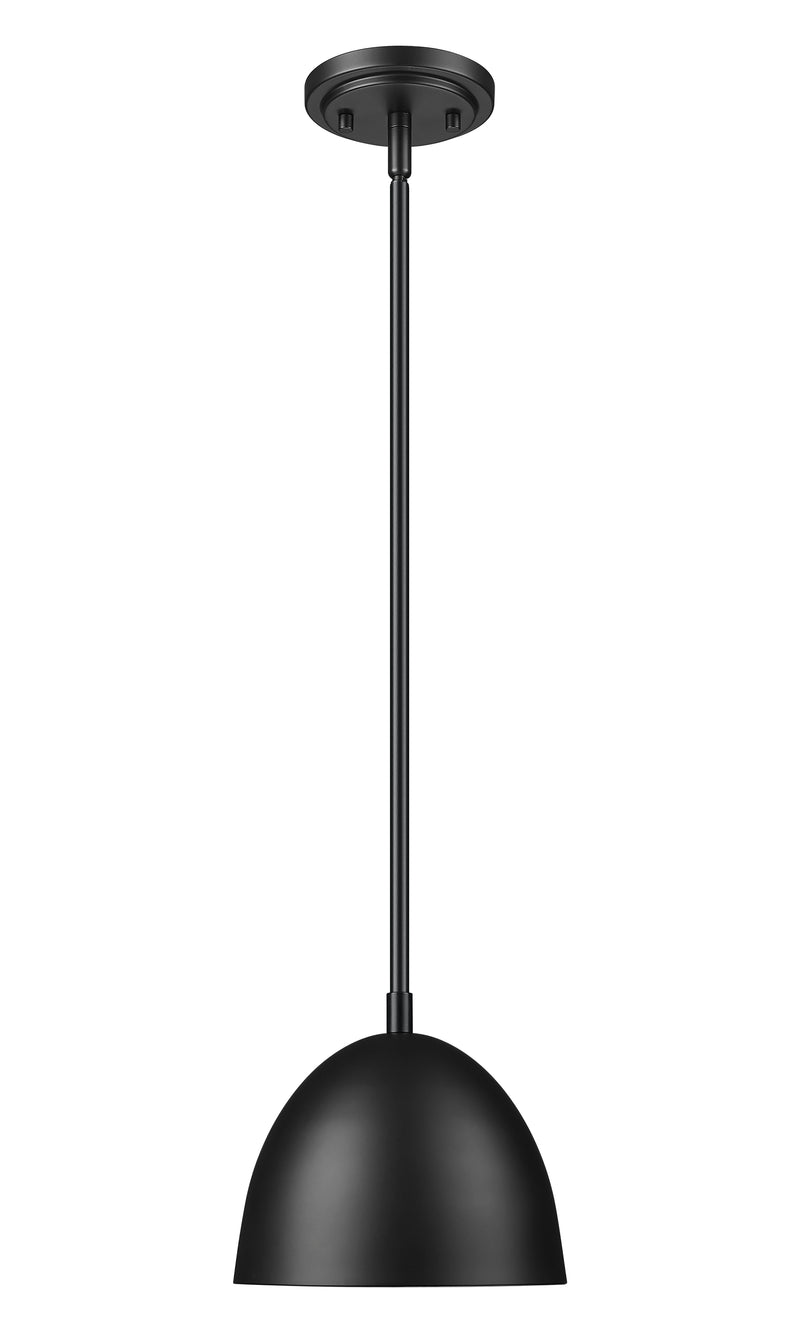 Vega 1 Light 8" Pendant in Matte Black