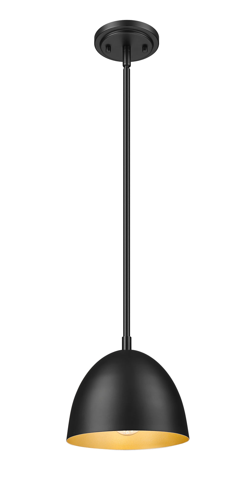 Vega 1 Light 8" Pendant in Matte Black