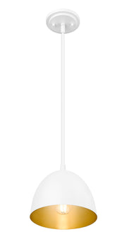 Vega 1 Light 8" Pendant in Matte White