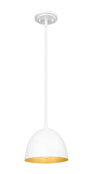 Vega 1 Light 8" Pendant in Matte White