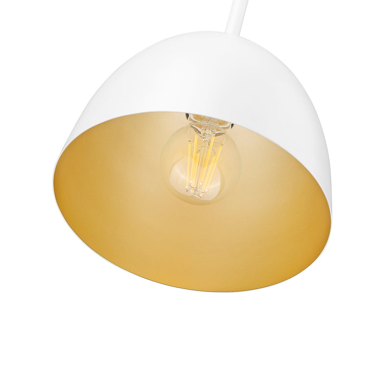 Vega 1 Light 8" Pendant in Matte White