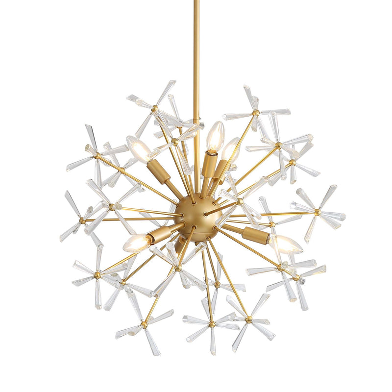 Dandelion 6-Light Pendant in Matte Gold