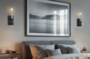 Orson 2 Light 4.75" Wall Sconce in Matte Black in a room setting