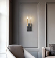 Orson 1 Light 5" Wall Sconce in Matte Black in a room setting