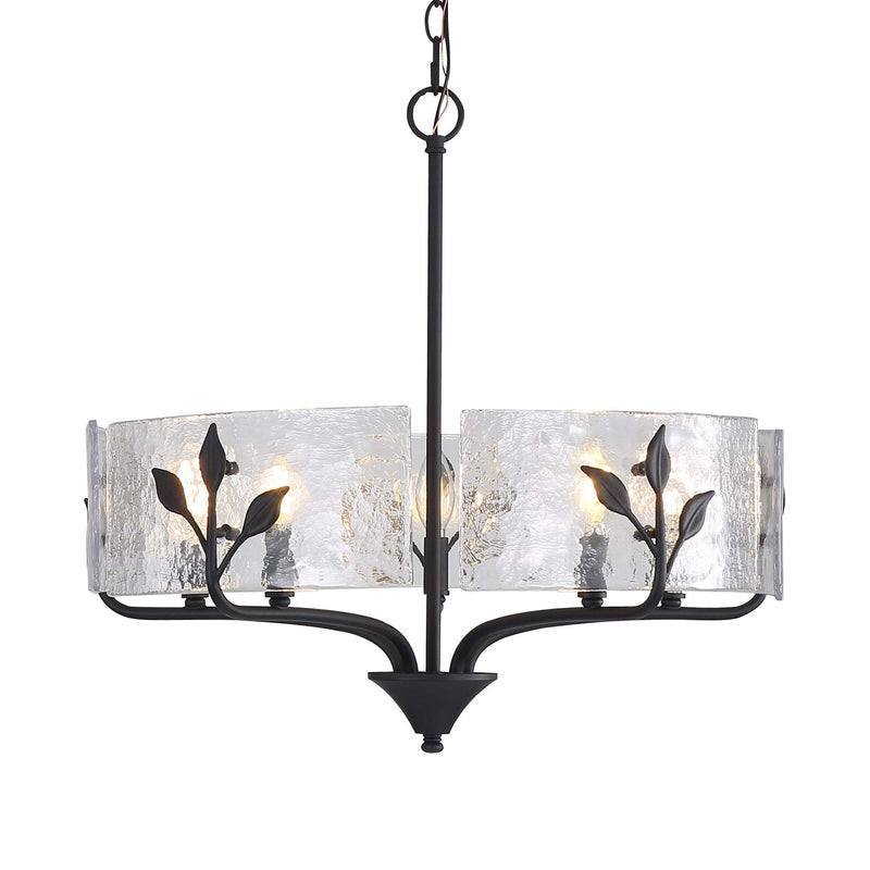 Bloem 5-Light Pendant in Natural Black