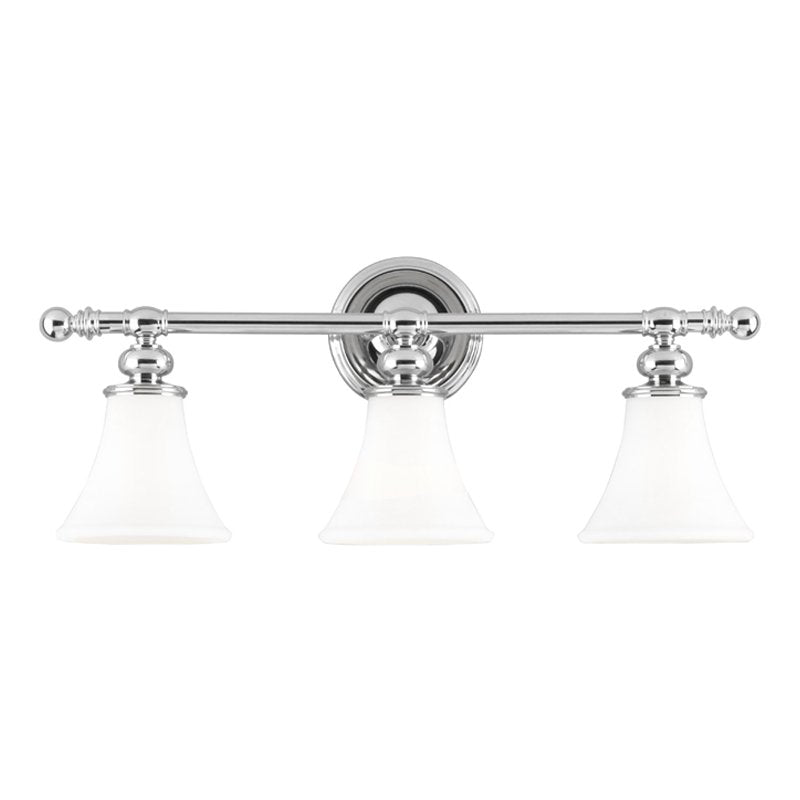 Weston 3-Light Bath Vanity Light in Polished Nickel