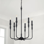 Paloma 6-Light 20" Chandelier in Textured Black