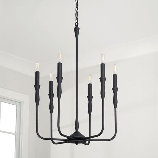 Paloma 6-Light 20" Chandelier in Textured Black