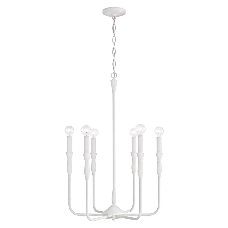 Paloma 6-Light 20" Chandelier in Textured White