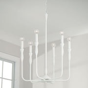 Paloma 6-Light 20" Chandelier in Textured White