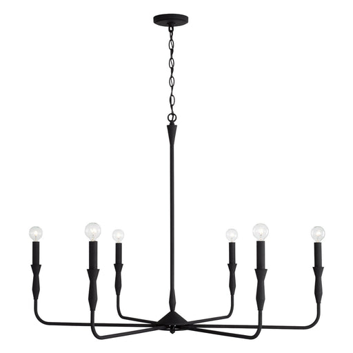 Paloma 6-Light 41" Chandelier in Textured Black