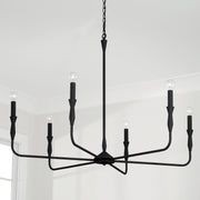 Paloma 6-Light 41" Chandelier in Textured Black