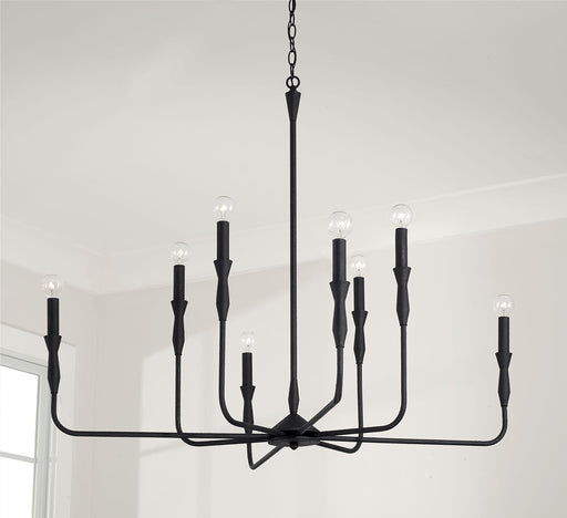 Paloma 8-Light Chandelier in Textured Black