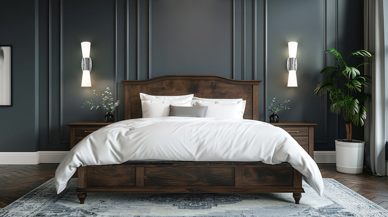 Emrys 2 Light 4.5" Wall Sconce in Brushed Nickel in a room setting