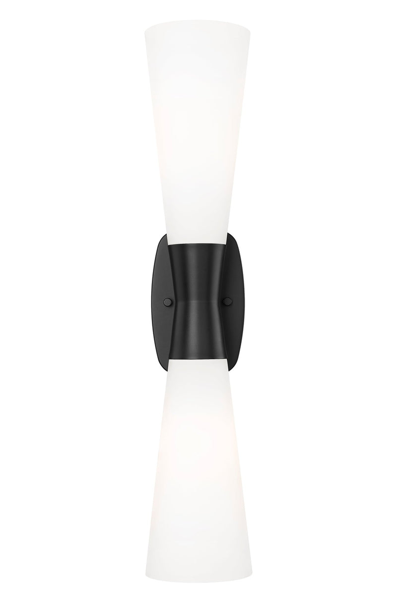 Emrys 2 Light 4.75" Wall Sconce in Matte Black