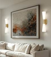 Emrys 2 Light 4.75" Wall Sconce in Modern Gold in a room setting