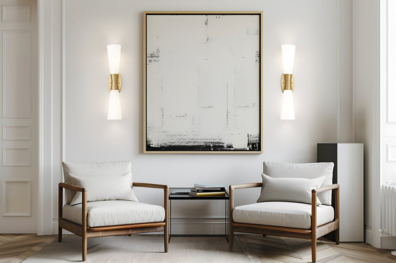Emrys 2 Light 4.75" Wall Sconce in Modern Gold in a room setting