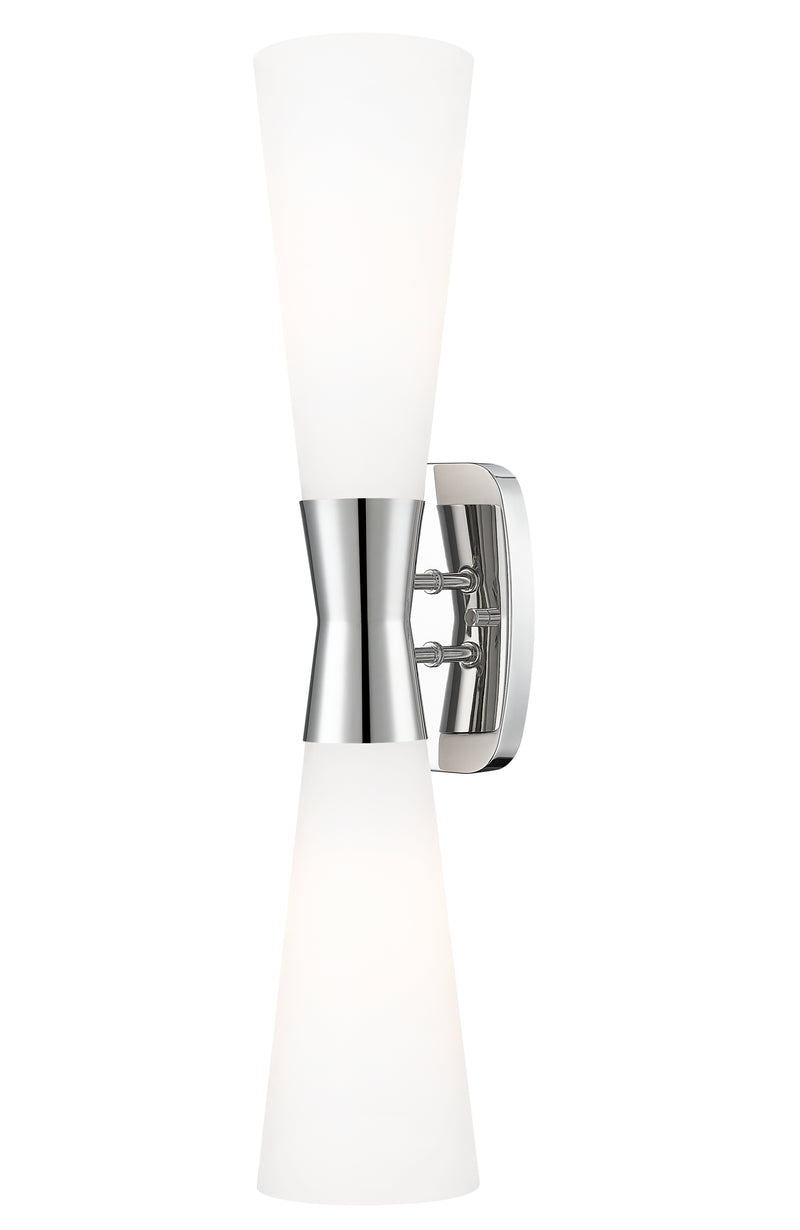 Emrys 2 Light 4.75" Wall Sconce in Polished Nickel